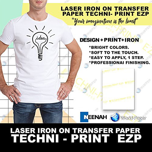 Techni-Print EZP Laser Heat Transfer Paper for Light Colors 8.5x11-100 Sheets 