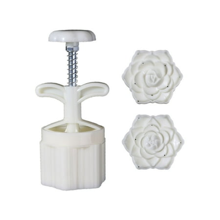 

Cute FlowerS Shape DIY Pastry Moulds Mooncake Mold Mooncake Mould Hand Pressure Tool Plastic Material Baking Accessories