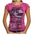 thumbnail image 5 of vigerkar Women's Shirts Clothes Vintage Graphic Tee Y2k 2000s Goth Top Women Short Sleeve Streetwear, Pack of 2 (Blue 1PCS & Hot Pink 1PCS, S), 5 of 5