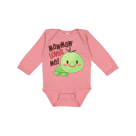 Inktastic Mawmaw Loves Me Cute Turtle Boys or Girls Long Sleeve Baby Bodysuit