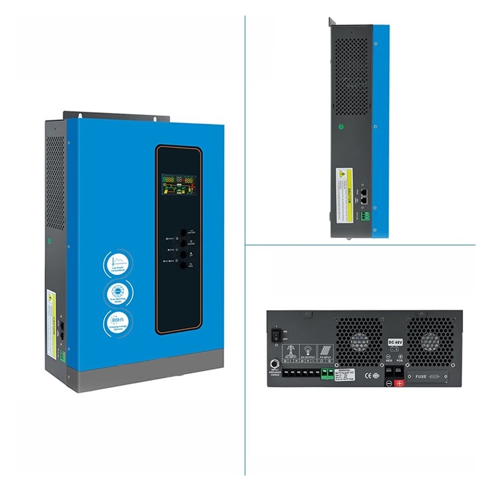 3KW 24V MPPT 60A Home Hybrid Solar Inverter Off Grid Li Lifepo4 Solar System Pure Sine Wave ,High-efficiency Conversion