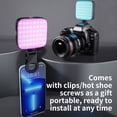 thumbnail image 5 of M22 RGB 5W Portable LED On-Camera Video Light, 360° Full Color Photography Light Panel with 3 Cold Shoe, 2000mAh Rechargeable, 3000K-9000K for YouTube Vlogging, 5 of 10
