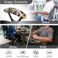 thumbnail image 7 of FKELYI American Tribal Sunflower Cow Print 4 Pcs Office Chair Covers Set Removable Computer Chair Slipcovers with Arm Rest Covers for Swivel Chair Armchair Washable Home Office Decor, 7 of 7