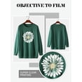 thumbnail image 6 of Xuanfei Women Daisy Print Round Neck Long Sleeve Sweatshirt Top With Pockets, 6 of 7