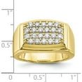 thumbnail image 5 of 10K Yellow Gold Lab Grown Diamond Si1/Si2, G H I, Men's Ring (Size 10) Made In India rm6793-100-1ylg, 5 of 5