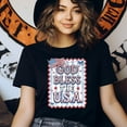 thumbnail image 3 of God Bless the USA T-Shirt – Patriotic American Flag Graphic Tee, Gold, Size 4XL, 3 of 6