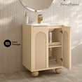 thumbnail image 2 of Plaisir II 24" Freestanding Bathroom Vanity in Natural Oak with Sink Top, 2 of 9