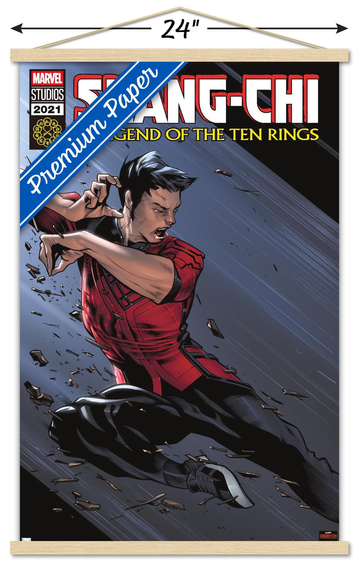 Marvel Shang-Chi and the Legend of the Ten Rings - Attack Wall Poster with Magnetic Frame, 22.375" x 34"