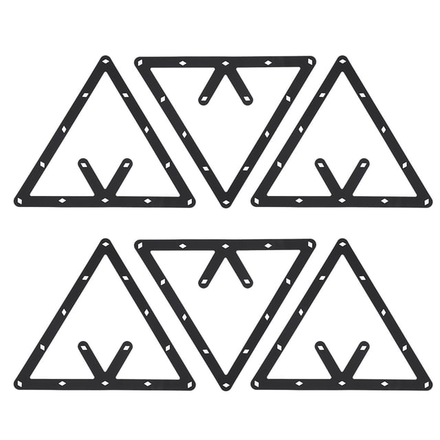 6 unids/set estante de billar soporte de bola triangular negro posicionamiento mesa de billar accesorio de taco de billar