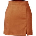 thumbnail image 6 of ReedCA Women's Basic Faux Suede High Waist A-line Mini Pencil Bodycon Skirt, 6 of 10