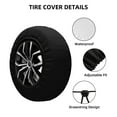thumbnail image 5 of LNWH Skeleton Soldier Decoration Art Pattern Waterproof Spare Tire Cover, Universal Spare Tire Wheel Covers 15 inch, 5 of 8