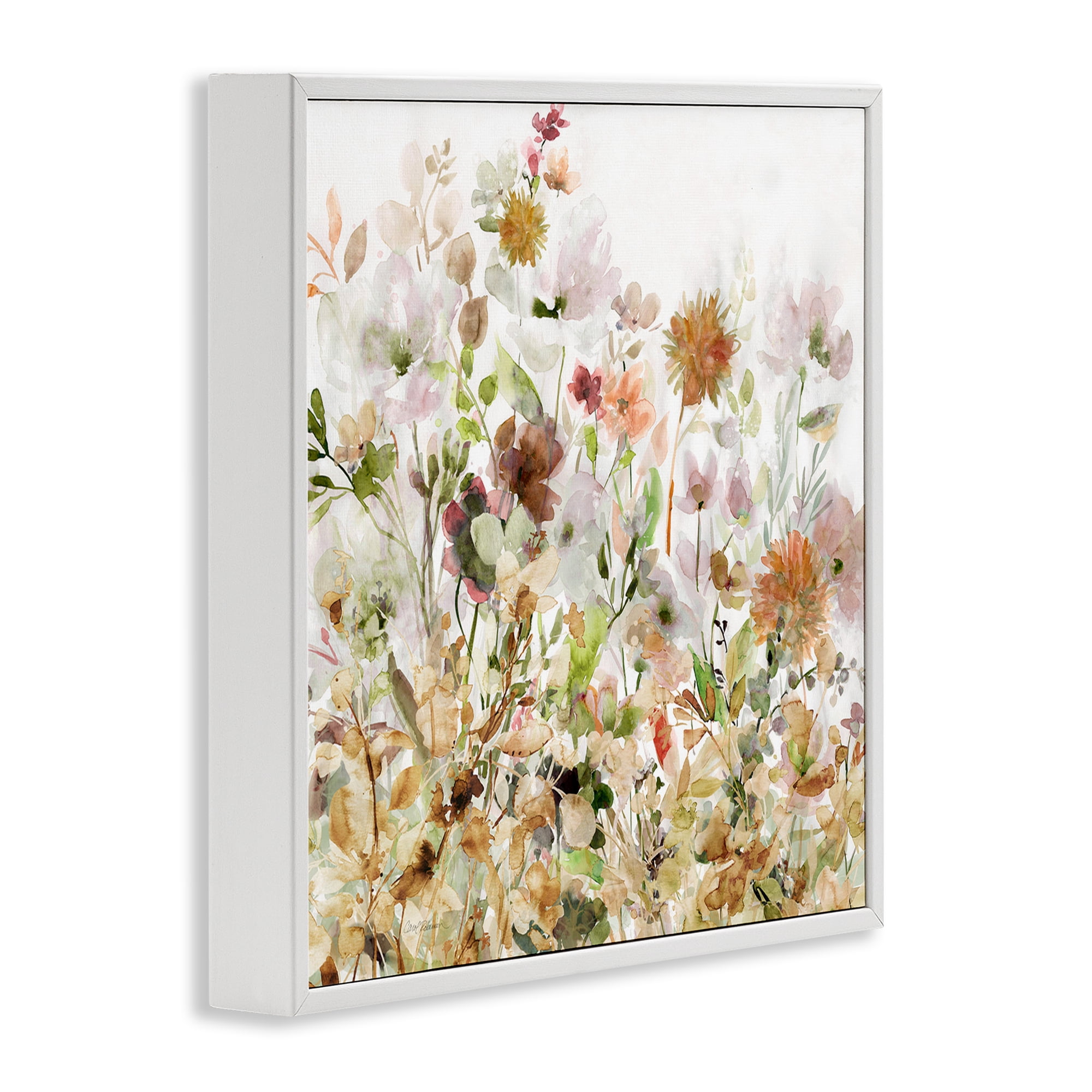 Stupell Industries Mixed Garden Florals Botanical & Floral Painting White Framed Art Print Wall Art, 12 x 12