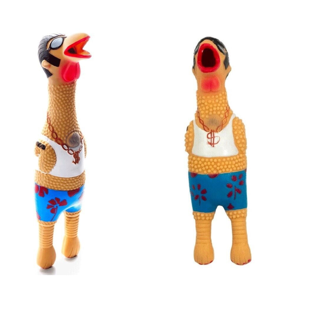 14 Inch Rubber Chicken Dog and Pet Toy Beach Henrietta or Earl Latex Squawkers (14 inch Earl)