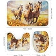 thumbnail image 3 of Abstract Horse Shower Curtain Sets for Bathroom, 4 Pieces Nature Flower Tree Landscape Bathroom Decor Set Waterproof Shower Curtains with 12 Hooks Toilet Lid Rug and Bath Mat, Style-4, 3 of 8