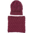 thumbnail image 2 of Gorro de invierno para mujer, conjunto de bufanda, gorro de punto cálido, bufandas para el cuello para mujeres y hombres, 2 of 5