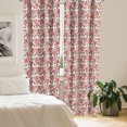thumbnail image 2 of Nostalgic Curtains 2 Panels Set, Vintage Themed Branch of Rose and Flowers Pattern, Window Drapes for Living Room Bedroom, 56"W X 84"L, Dark Coral Dark Rust, by Ambesonne, 2 of 5