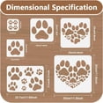 thumbnail image 2 of 8Pcs Paw Print Stencils for Painting Reusable Cat Dog Paw Stencil Drawing Templates DIY Craft Paint Templates for Wall Home Decor Wood Burning Canvas Journal Card, 2 of 7