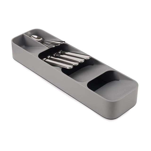 Joseph Joseph - Drawerstore organizador de cajón de cocina bandeja para cubiertos cubiertos, color gris, Cubertería, Gris, 1