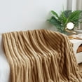 thumbnail image 3 of Flannel Fleece Blanket 80x90 Inch, Plush Bunny Soft Throw for Couch & Nap with Pompom Fringe, 3 of 7