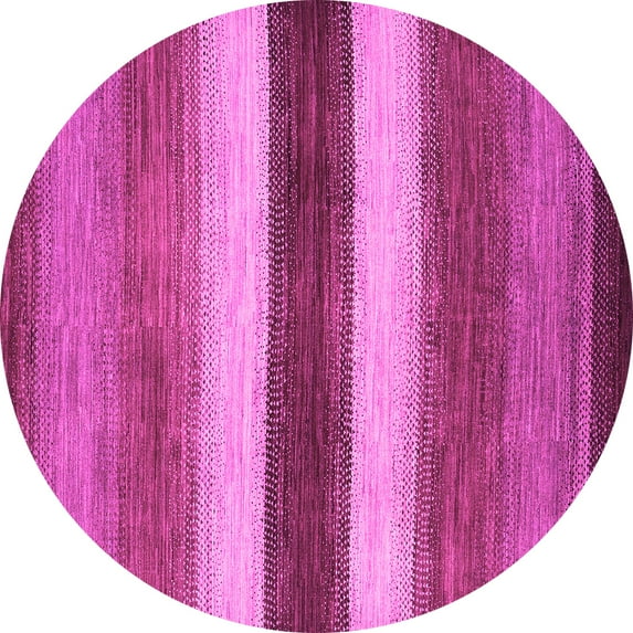 Ahgly Company Indoor Round Abstract Pink Contemporary Area Rugs, 5' Round