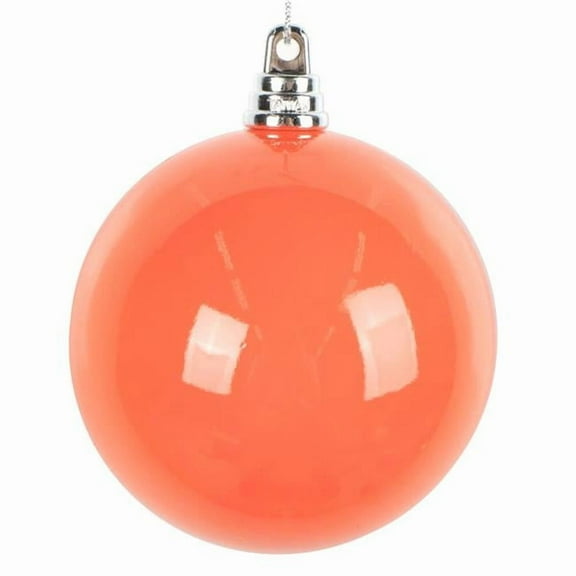 Vickerman MT250328W 3 in. Enamel Ball Ornament, Orange - 12 per Bag