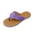 thumbnail image 2 of Summer Sandals Clearance, Xunlbb Women's Fashion Casual Clip-Toe Spring And Summer New Breathable Fisherman Flat Sandals(Purple,Size:41), 2 of 7