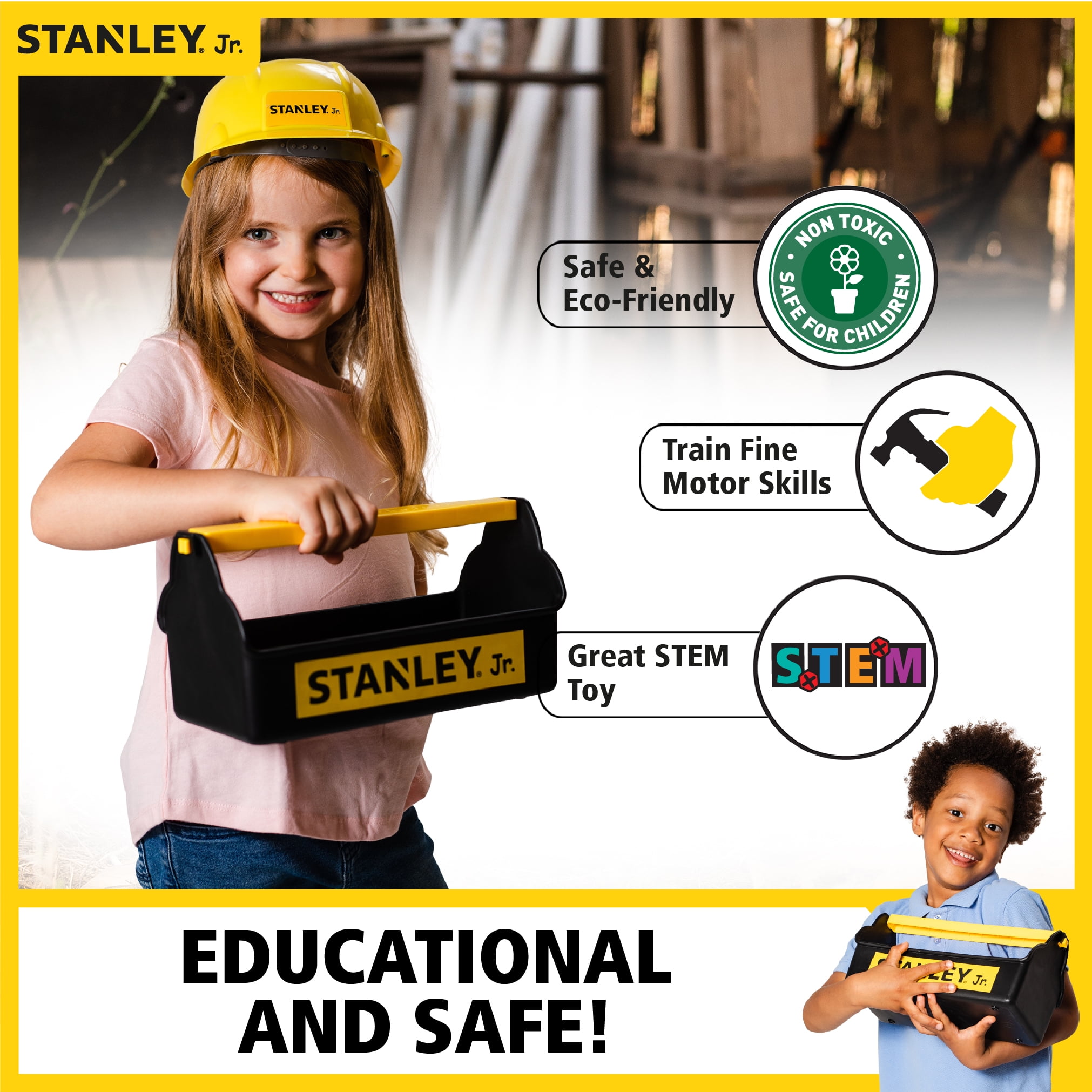Stanley Jr Pull Back Sports Car Kit and Tool Set (Tool Belt Not Included) (5-Piece)