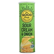 The Good Crisp Company, Sour Cream & Onion Flavor Potato Crips, 5.6 Oz (Pack of 8)