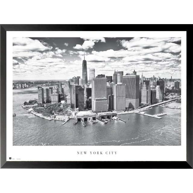 FRAMED NEW YORK CITY Black and White Photography 36x24 PHOTOGRAPHY Art Print Poster