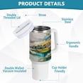 thumbnail image 4 of 40 Oz Car Handle Water Bottle Water Cup Water Bottle Water Jug Coffee Cup Travel Water Bottle Watercolor Mountain, 4 of 8