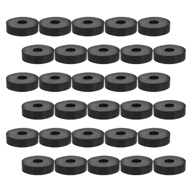 HAMPPLIES 30 Pcs Rondelle en Caoutchouc pour Suppression de Vibration Réduction de Bruit Caoutchouc Noir pour Appareils