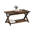 thumbnail image 3 of Pemberly Row Contemporary Criss-Crossed Coffee Table in Amber Pine, 3 of 6