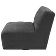 thumbnail image 6 of Pemberly Row Upholstered Fabric Swivel Chair with Armless in Dark Charcoal, 6 of 12