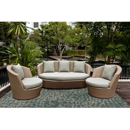 8' Teal Machine Woven Uv Treated Animal Print Indoor Outdoor Round Area Rug 8' Teal Machine Woven Uv Treated Animal Print Indoor Outdoor Round Area Rug