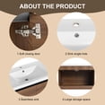 thumbnail image 5 of 30 Inch Bathroom Vanity with Sink, Floating Wall Mounted Vanity Combo, Oak Brown Bathroom Cabinet with Resin Countertop Sink, 2 Doors Single Sink Vanity Set, 5 of 9