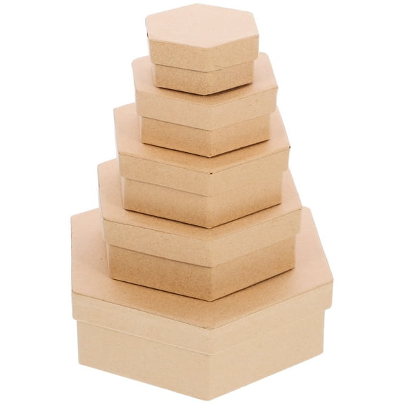 Raindrops 1 Set of Gift Box with Lid Hexagon Shaped Box Jewelry Storage Box Chocolate Cookie Containers