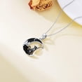 thumbnail image 5 of Dorunmo Black Cat Necklace 925 Sterling Silver Crescent Moon Pendant Halloween Necklace Cat Jewelry for Women Gifts for Lovers, 5 of 6