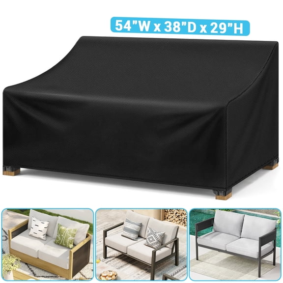 Patio Chair Cover Outdoor Furniture Covers 420D Oxford Waterproof Patio Sofa Loveseat Cover 54*38*29 inches Anti-UV Dust-Resistant