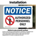 thumbnail image 3 of (2 Pack) Authorized Personnel Only OSHA Notice Sign 7 Inch X 5 Inch Vinyl Label Decal Sticker Weather Resistant, UV Protected for Workplace, Business, and Construction Site, Made in the, 3 of 7