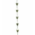 thumbnail image 2 of Patina Products R250H Verdigris Shade Cup Rain Chain - Half Length, 2 of 3