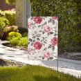 floral wallpaper Double sided outdoor garden flag, courtyard