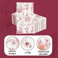 thumbnail image 3 of 100 Floral Guest Napkins Red White Toile Disposable Paper Napkins Flower Bathroom Hand Towels for Tea Party Christmas Bridal Baby Shower Party Supplies (Red), 3 of 16