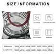 thumbnail image 6 of JRXY Abstract Circles Pillow Covers Red Black White Geometric Modern Pattern Pillow Cases for Kids Teens Adults Simple Cool Style Soft Cushion Covers for Office Couch Chairs  White, 6 of 6