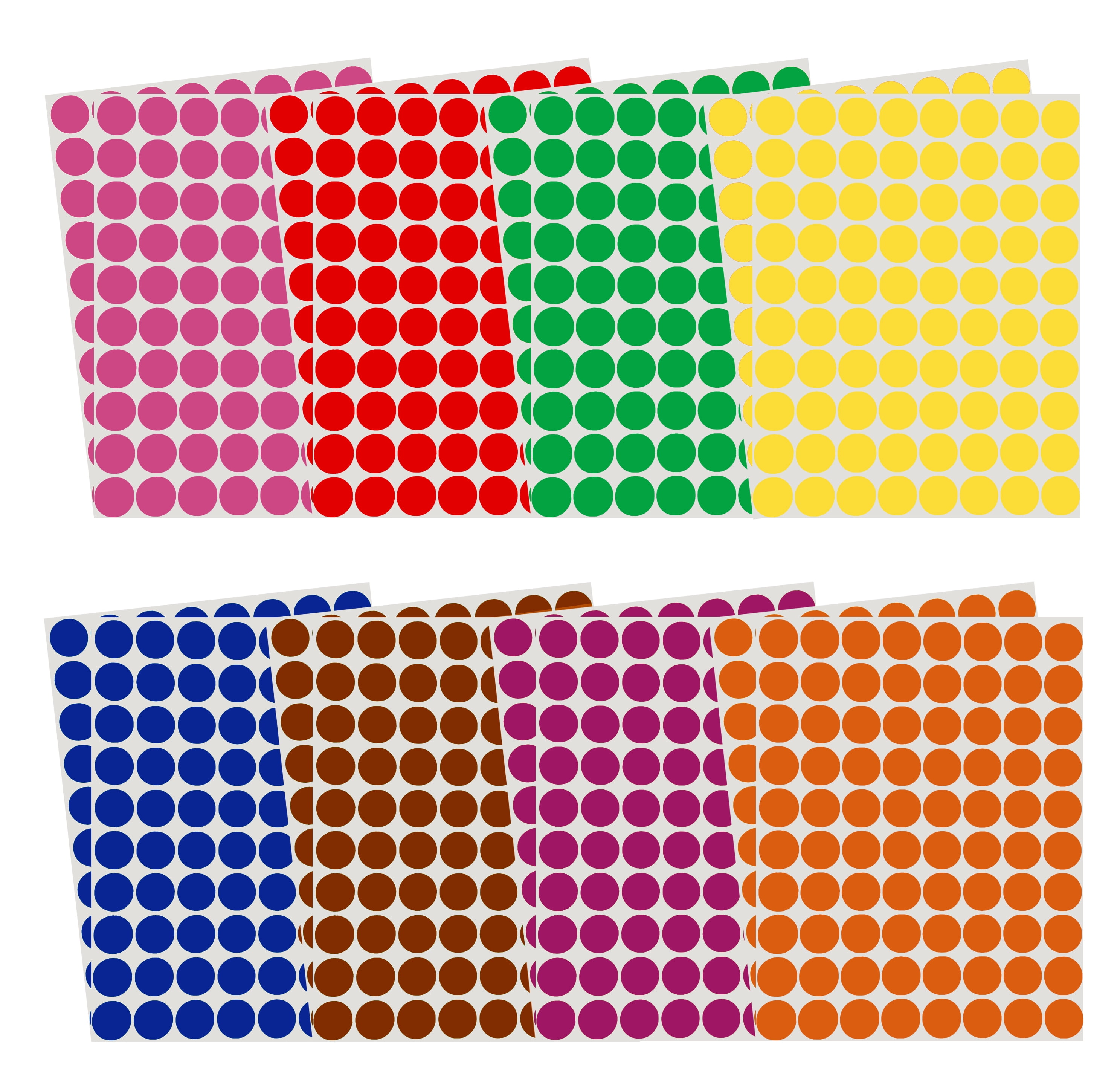 600 Pieces 1.5 Inch Coding Dot Labels Round Color Coding Labels Solid Color Circle Dot Stickers 30 Sheets