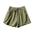 thumbnail image 4 of TTUHYWXI Womens Casual High Waist Cargo Shorts with Pockets Summer Short Hot Pants (Army Green, XL), 4 of 6