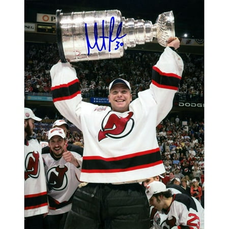 Martin Brodeur Hand-Signed 2003 Holding Stanley Cup 8 x 10 Photograph