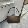 thumbnail image 5 of Cowhide Leather Women Baguette Bag, Shoulder Underarm Bag, Rectangular Shape, Suede Texture, 5 of 8
