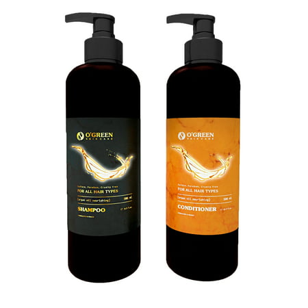 Set of Moroccan Argan Oil Shampoo and Conditioner - Organic Formula Hair-Care for Women for Straight, Curly, Wavy Hair - Repair Treatment for Clarifying, Moisturizing, Volumizing - 500ml/16.9