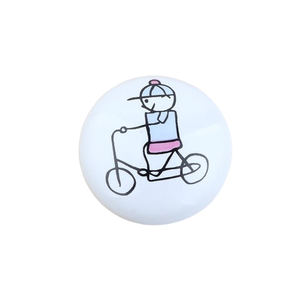 Riwesomey Tiradores de cajón de estilo nórdico, tiradores de muebles, pomos circulares modernos para habitación de niños, accesorios para armario y Herramientas y ferretería chico de la bicicleta Riwesomey TO012045-08