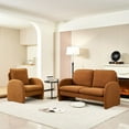 thumbnail image 6 of Comfortable 59" With Upholstery - Solid Wood Frame, Foam Cushions, For Bedroom & Living Room, Orange In Filled Office Space,, 6 of 6